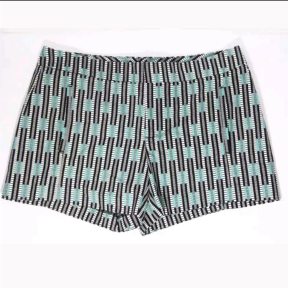 Gap Patterned Black/White/Green Tailored Shorts